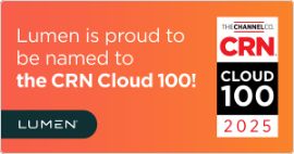 2025 CRN Data Center 100! award for Lumen from The Channel Company