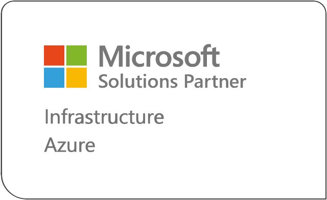 Microsoft Solutions Partner logo for Azure infrastructure certification